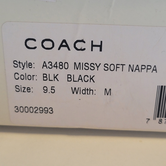 Coach dress shoes classic leather cocktail evening black high heels womens 9.5 - Picture 9 of 11